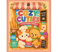 Cozy Cuties: An Adult and Kids Coloring Book Featuring Bold and Easy Designs of Cozy Hygge Spaces for Relaxation