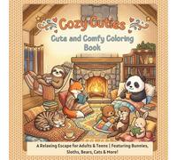 Cozy Cuties: Coloring Book for Adults and Teens Featuring Adorable Animals, Warm Blankets, and Relaxing Moments