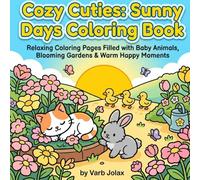 Cozy Cuties: Sunny Days Coloring Book: Relaxing Coloring Pages Filled with Baby Animals, Blooming Gardens & Warm Happy Moments