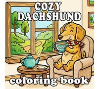 Cozy Dachshund Coloring Book: Cute Anthropomorphic Wiener Dog Home Life for Kids and Adults