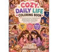 Cozy Daily Life Coloring Book: 107 Adorable Cozy Scenes, Friendship Moments, Relaxing Activities, Cute Animals & Everyday Happiness Coloring Pages for Kids, Teens and Adults