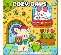 Cozy Days Christmas Coloring Book: 50 cozy holiday designs for relaxation and joy, in a handy 8.5 x 8.5!