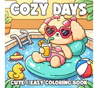 Cozy Days Coloring Book: Nordic Peace Cabins Coloring Book featuring Adorable Woodland Animals and Simple Comfy Lifestyle Scenes for Creative Calm