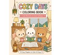Cozy Days: Cute Moments to Color & Relax: 10 Heartwarming Chapters of Simple Hygge Homes, Peaceful Cafes, and Adorable Animals: A Relaxing Bold and ... for Adults (Cozy Days - A Coloring Series)