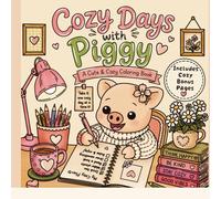 Cozy Days with Piggy: A Cute & Cozy Coloring Book