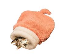 Cozy Design Cat Bed Cave, Self-Warming Pet Snuggle Sturdy Winter Cat Bed, Decoration Cat Cave for Kittens, Indoors, Home Decoration, Sleep Time, Pink, Gray Color