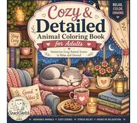 Cozy & Detailed Animal Coloring Book for Adults: Immersive Cozy Animal Scenes to Relax and Unwind