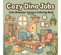 Cozy Dino Jobs Coloring Book: Cute Dinosaur Careers and Cozy Workplace Scenes for Relaxation and Stress Relief