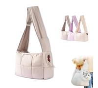 Cozy Dog Carrier Bag, Artificial Plush/Canvas Cute Animals Bags, Mini Dog Purse Carrier, for Outings (Gray)