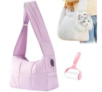 Cozy Dog Carrier Bag, Mini Dog Purse Carrier for Outings, Warm Cute Pets Bags with Secure Harness Clip, Cat Shoulder Bag for Carry Small Dogs and Cats