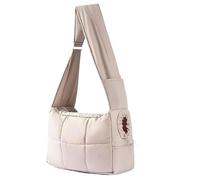 Cozy Dog Carrier Bag, Mini Dog Purse Carrier with Pockets, Soft Interior Pet Bag with Secure Harness Clip, Lightweight Kennel for Small Dogs & Cats (Grey)