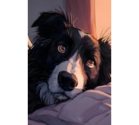 Cozy Dog Composition Notebook: 130 Wide-Ruled Pages with Margin Field, 6 x 9 Portable Writing Book and Matte Canine Cover for Notes, School, Work or Everyday Use