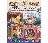 Cozy Dogs in Crates Coloring Book: A beautifully relaxing artistic treasury for dog lovers at home, showcasing 50 full-grown adult breeds enjoying ... safe indoor playpens for deep stress relief.