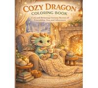 Cozy Dragon Coloring Book: Cute and Relaxing Fantasy Scenes of Friendship, Tea, and Adventure