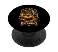 Cozy Dragon Reader Fantasy Core Actualmente escapando PopSockets PopGrip Adhesivo