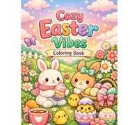 Cozy Easter Vibes: A Cute and Relaxing Spring Coloring Book with Bunnies, Eggs, and Cozy Easter Scenes (Cozy Celebrations)