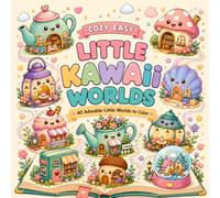 Cozy Easy: Little Kawaii Worlds: 40 Adorable Little Worlds to Color