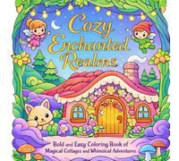 Cozy Enchanted Realms: Bold and Easy Coloring Book of Magical Cottages and Whimsical Adventures for Teens and Adults: Cozy Fantasy Worlds