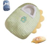 Cozy Enclosed Pet Cave Bed, Warm Hooded Nest for Dogs & Cats, 360° Nesting Design Ultra-Plush Fleece, Thickened Winter Indoor Hideaway for Medium-Sized Pets (Green, S (Within 6.6 lbs))