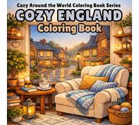 Cozy England Coloring Book for Adults: Warm Hygge Rooms, Corners, Cafes & Peaceful English Scenes for Relaxation - Gift for Adults, Teens, and Seniors (Cozy Around the World Coloring Book Series)
