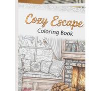 Cozy Escape Coloring Book : Relaxing Cute Scenes, Warm Spaces & Peaceful Moments: Aesthetic Cozy Rooms, Rainy Days, Cute Animals & Stress Relief Designs - Black & White Line Art