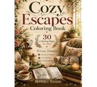 Cozy Escapes: A Relaxing Adult Coloring Book Featuring 30 Cozy Nature, Kitchen & Reading Nook Illustrations