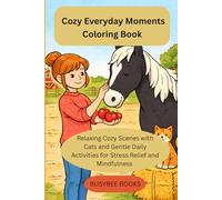 Cozy Everyday Moments Coloring Book: Relaxing Cozy Scenes with Cats and Gentle Daily Activities for Stress Relief and Mindfulness (Easy and Bold Cozy coloring Book)