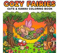 Cozy Fairies: Cute & Kawaii Coloring Book: Bold and Easy Kawaii Coloring Book for Adults and Kids Featuring Cute Forest Fairies and Tiny Mushroom Houses