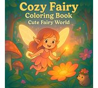 COZY FAIRY COLORING BOOK, CUTE FAIRY WORLD: CUTE FAIRY AND COLORING BOOK