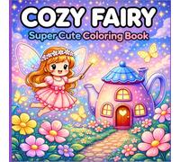 Cozy Fairy Super Cute Coloring Book: Fantasy Coloring Pages for Adults & Teens | Magical Fairy Scenes, Enchanted Worlds, Cute Cozy Illustrations & Stress Relief Relaxation
