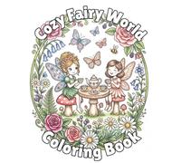 Cozy Fairy World Coloring Book: A Relaxing Adult Coloring Book with Magical Forest Scenes, Mushrooms, Enchanted Objects and Fairy Quotes for Stress Relief and Mindful Coloring