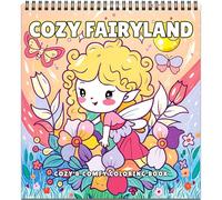 Cozy Fairyland: bonitos libros para colorear para adultos relajación, 32 escenas de hadas de flores de ensueño, cómodo libro para colorear para adolescentes, alivio del estrés y regalo de atención