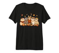 Cozy Fall Autumn Cute Cat Funny Cat Kitten Lover Camiseta Premium