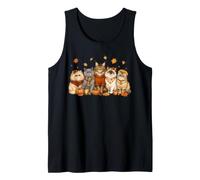 Cozy Fall Autumn Cute Cat Funny Cat Kitten Lover Camiseta sin Mangas