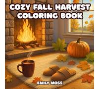 Cozy Fall Harvest Coloring Book Warm Fireplaces, Countryside Scenes, Pumpkins, Fields, Forest Magic For Adults, Teens and All Cozy Autumn Lovers: ... for Adults- Cozy Art Therapy, Stress Relief
