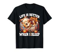 Cozy Fall Labrador Graphic For Women Men Kids Autumn Sleep Camiseta