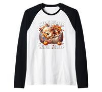 Cozy Fall Labrador Graphic For Women Men Kids Autumn Sleep Camiseta Manga Raglan