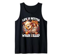 Cozy Fall Labrador Graphic For Women Men Kids Autumn Sleep Camiseta sin Mangas