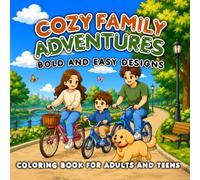 Cozy Family Adventures: Cute Bold and Easy Coloring Book for Adults, Teens, and Kids with Relaxing Nature Scenes, Camping, Beaches, Parks, Farms, and Seasonal Escapes