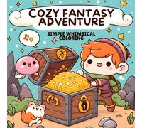 Cozy Fantasy Adventure: Coloring book for teens and adults - A simple whimsical coloring book inspired by animals and fantasy