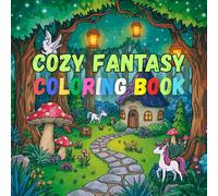 Cozy Fantasy: Coloring Book for Adults and Teens, Cute & Relaxing Designs for Fantasy Book Lovers: Whimsical Forest Scenes, Magical Creatures, and ... Half-Colored Pages to Spark Your Imagination