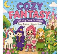 Cozy Fantasy: Coloring Book for Adults and Teens Featuring Cute Elves, Dragons, Unicorns, Knights, and Magical Fantasy Scenes for Relaxation, Stress Relief, and Creative Fun