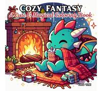 Cozy Fantasy: Coloring Book for Adults and Teens Featuring Cute Mythical Creatures and Cozy Fantasy Worlds for Relaxation