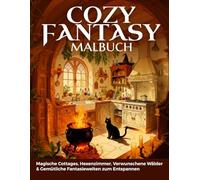 Cozy Fantasy Malbuch - magische Cottages, Hexenzimmer, Verwunschene Wälder & gemütliche Fantasiewelten zum Entspannen: Für Erwachsene - hochwertige kontrastreiche und schattierte Ausmalbilder