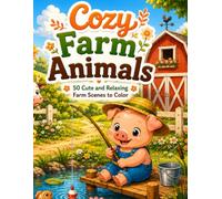 Cozy Farm Animals: 50 Cute and Relaxing Farm Scenes to Color