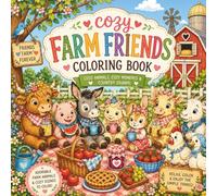 Cozy Farm Friends Coloring Book: Cute Cozy Farm Animal Coloring Pages for Adults and Teens Featuring Cottagecore Scenes, Relaxation, and Stress Relief