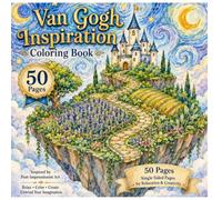 Cozy Floating Worlds Coloring Book: 50 Dreamy Floating Islands, Magical Castles, Cozy Villages and Fantasy Landscapes for Relaxation and Creative Coloring