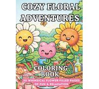Cozy Floral Adventures Coloring Book: 50 Whimsical Flower-Filled Pages of Fun & Relaxation: Single-Sided Pages with Gentle Illustrations for Calm, Creative Coloring