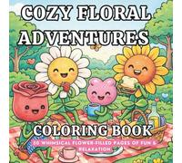 Cozy Floral Adventures Coloring Book: 50 Whimsical Flower-Filled Pages of Fun & Relaxation: Single-Sided Pages with Gentle Illustrations for Calm, Creative Coloring