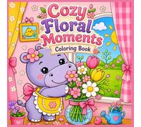 Cozy Floral Moments Coloring Book: A Cute Coloring Book with 45 Adorable Spring & Garden Scenes for Relaxation and Stress Relief